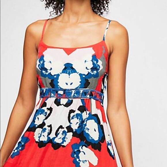 FREE PEOPLE Sweet Lucy Slip Dress Cherry Kiss Combo - Picture 3 of 6